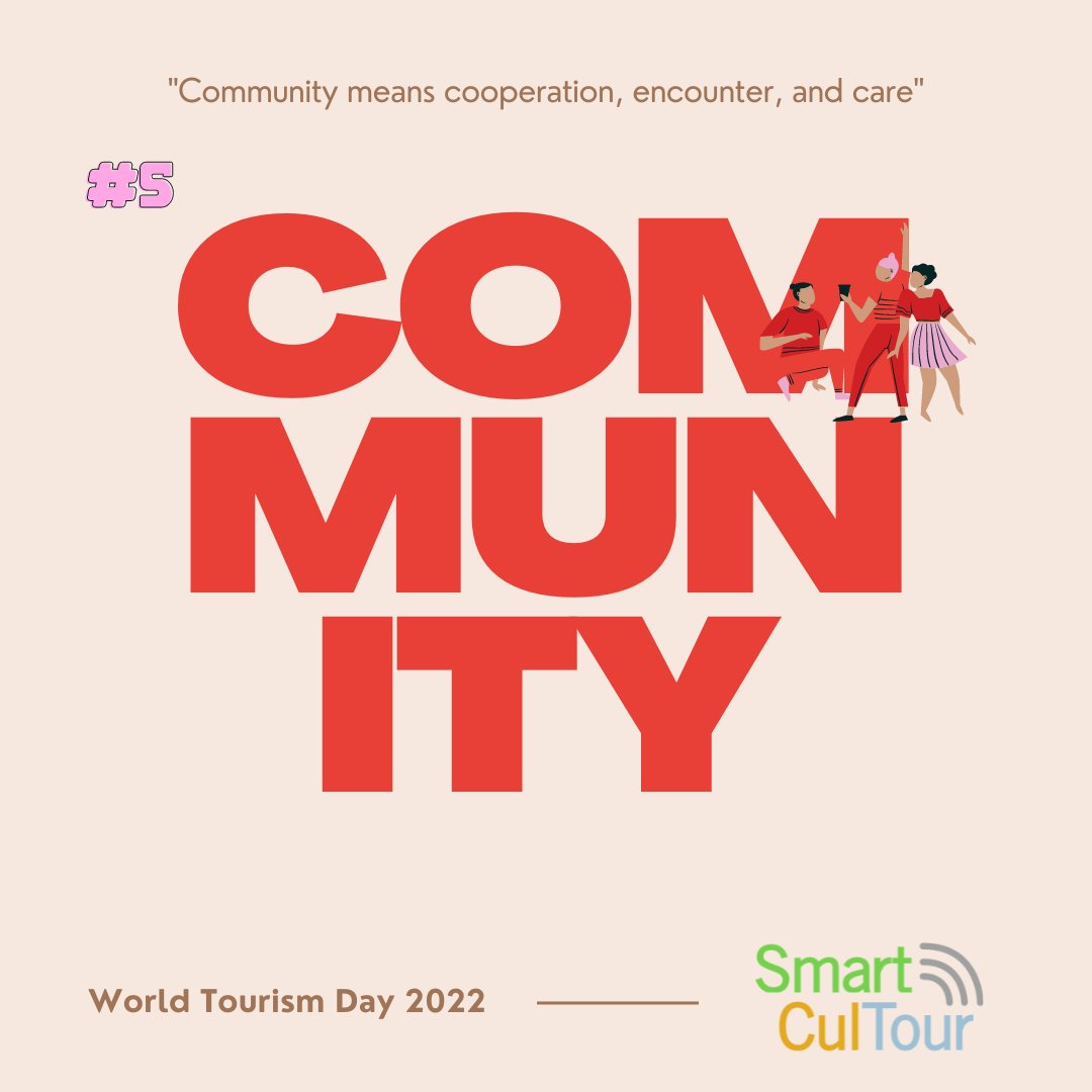 SmartCulTour's tweet photo. #5 Community means cooperation, encounter, and care. Community-based tourism needs to achieve sustainable social, cultural, environmental, and economic development to improve the living conditions of locals.
#WorldTourismDay #SmartCulTour https://t.co/ARuyCulzuX