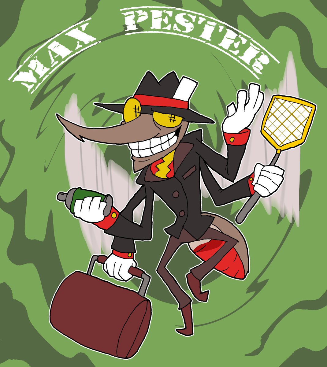 AngerSquared's tweet photo. Meet Max Pester!
Salesbug and a door-to-door nuisance of the highest degree! He guarentees his "High Quality" products are all the "buzz"
#myart #insect #characterdesign #oirginalcharacter #originaldesign #antagonist #oc #design #enemyconcept #Boss #ArtistOnTwitter https://t.co/uE3cXQGox0