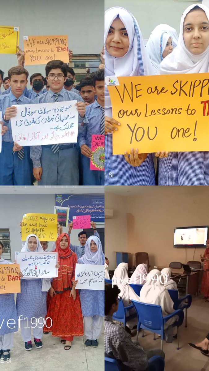psdf_pak's tweet image. Green school session and climate strike by Pyef in Karachi. Pakistan demanding urgent and practical actions to deal with climate change and its impacts.
The students are rising for fight against climate change.
Join us in this Fights
#pyef #JoinUs #ClimateWeek