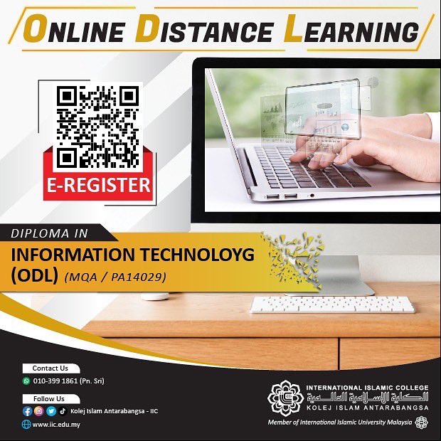 KIA_IIC's tweet photo. 𝐊𝐨𝐥𝐞𝐣 𝐈𝐬𝐥𝐚𝐦 𝐀𝐧𝐭𝐚𝐫𝐚𝐛𝐚𝐧𝐠𝐬𝐚 (𝐈𝐈𝐂) milik penuh (𝐔𝐈𝐀𝐌) membuka peluang kepada anda yang ingin belajar secara 𝐎𝐍𝐋𝐈𝐍𝐄 atau 𝐎𝐏𝐄𝐍 &amp; 𝐃𝐈𝐒𝐓𝐀𝐍𝐂𝐄 𝐋𝐄𝐀𝐑𝐍𝐈𝐍𝐆 (𝐎𝐃𝐋)
☎ Pejabat 03-61856393
📱WhatsApp:- https://t.co/3iRR1v3ysl https://t.co/qFBGGp4uIa