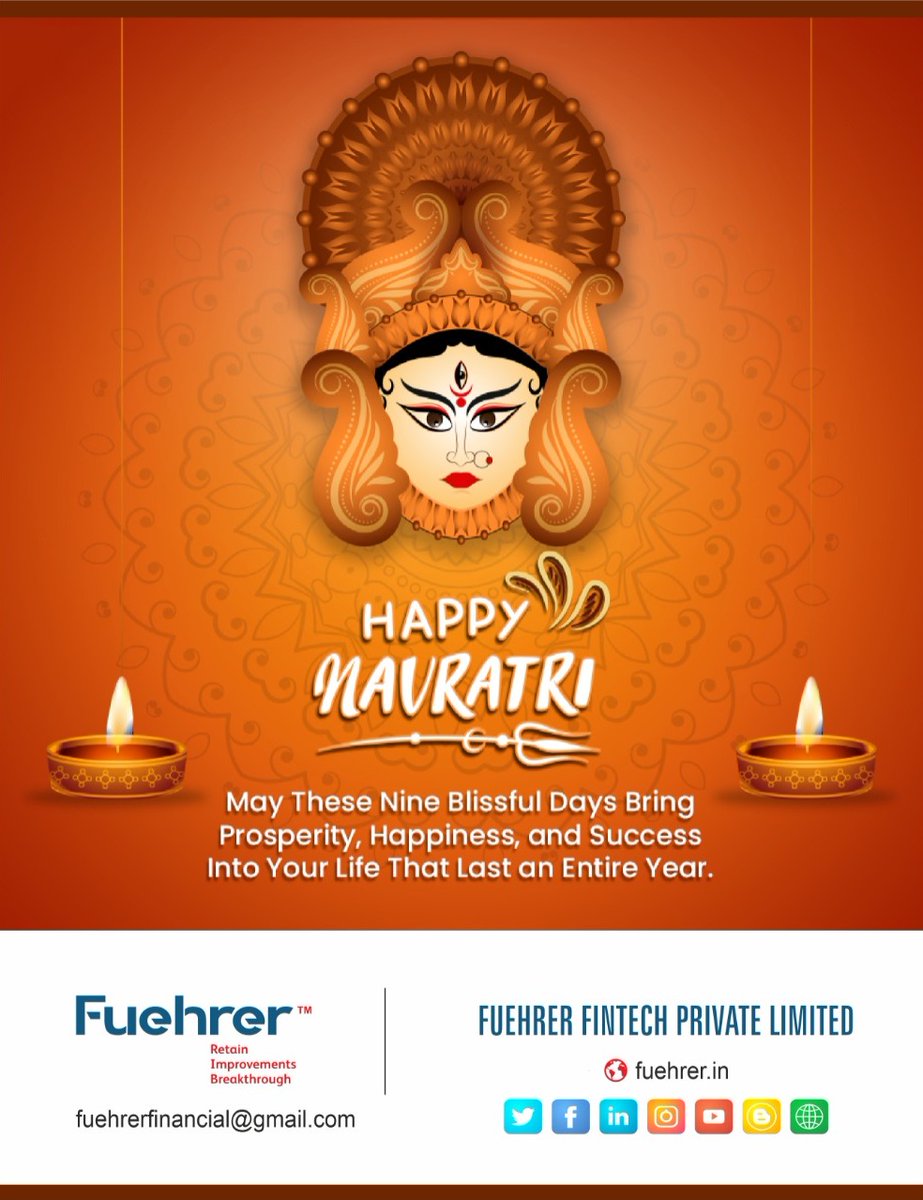 Fuehrer_fintech's tweet photo. May Durga Maa bless you with the best of everything you deserve. Wishing you a cheerful and vibrant Navratri with your family and friends.
@kaizensukumar
#Navratri #navratri2022 #festival #FestiveSeason #fuehrerfintech #DurgaMaa #God #Lorddurga . https://t.co/F2gC81WkDO