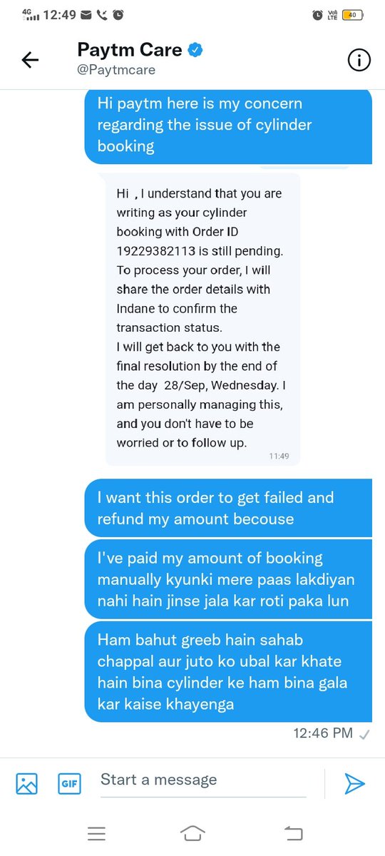 aalu_ali's tweet photo. @Fierce_Fairy__ @Paytmcare Hahha arey Didi they never check our DMs dekho mujhe bhi abhi tak reply nhi diya https://t.co/kwC7zquBZi