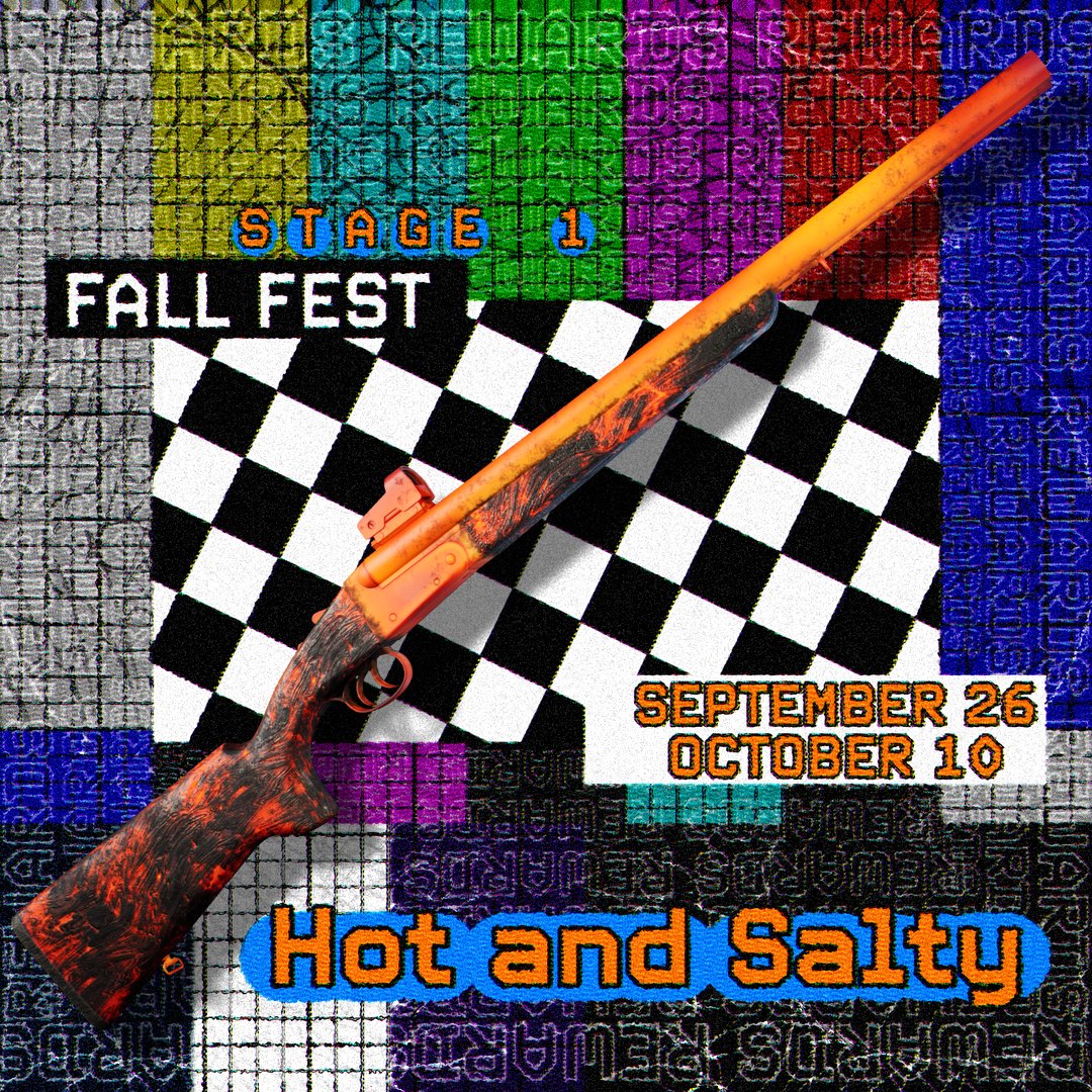 Surprisingly the “Hot and Salty” edition of the infamous Old Salty is still a secondary weapon.

Complete the assigned tasks, get yours, and melt your competitors with the deafening double load of firepower.

play.ninetofive.game/c/qcq8ef