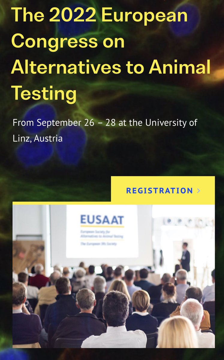 Bf3R_centre's tweet photo. Today the 2022 European Congress on #AlternativestoAnimalTesting starts.
We take part, come and meet us!
#animalwelfare #Science https://t.co/uY9vtcVqeG