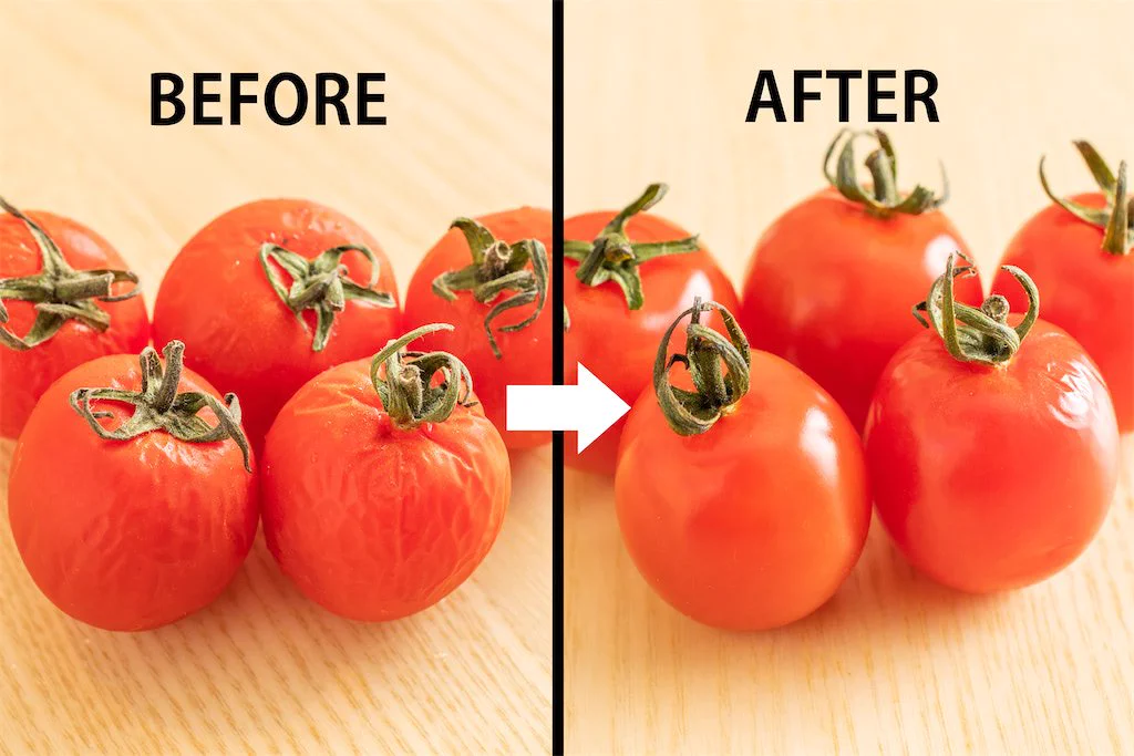 シワシワになった野菜は…50〜60℃のお湯に数分つけるだけで復活‼