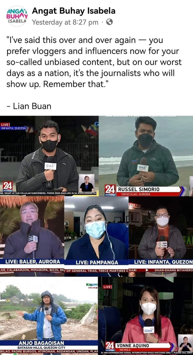 Sobrang OA na akala mo naman sakripisyo ang ginagawa at hindi trabaho na may sweldo at resources… And feeling journo eh basurang blogsite naman ang outlet…