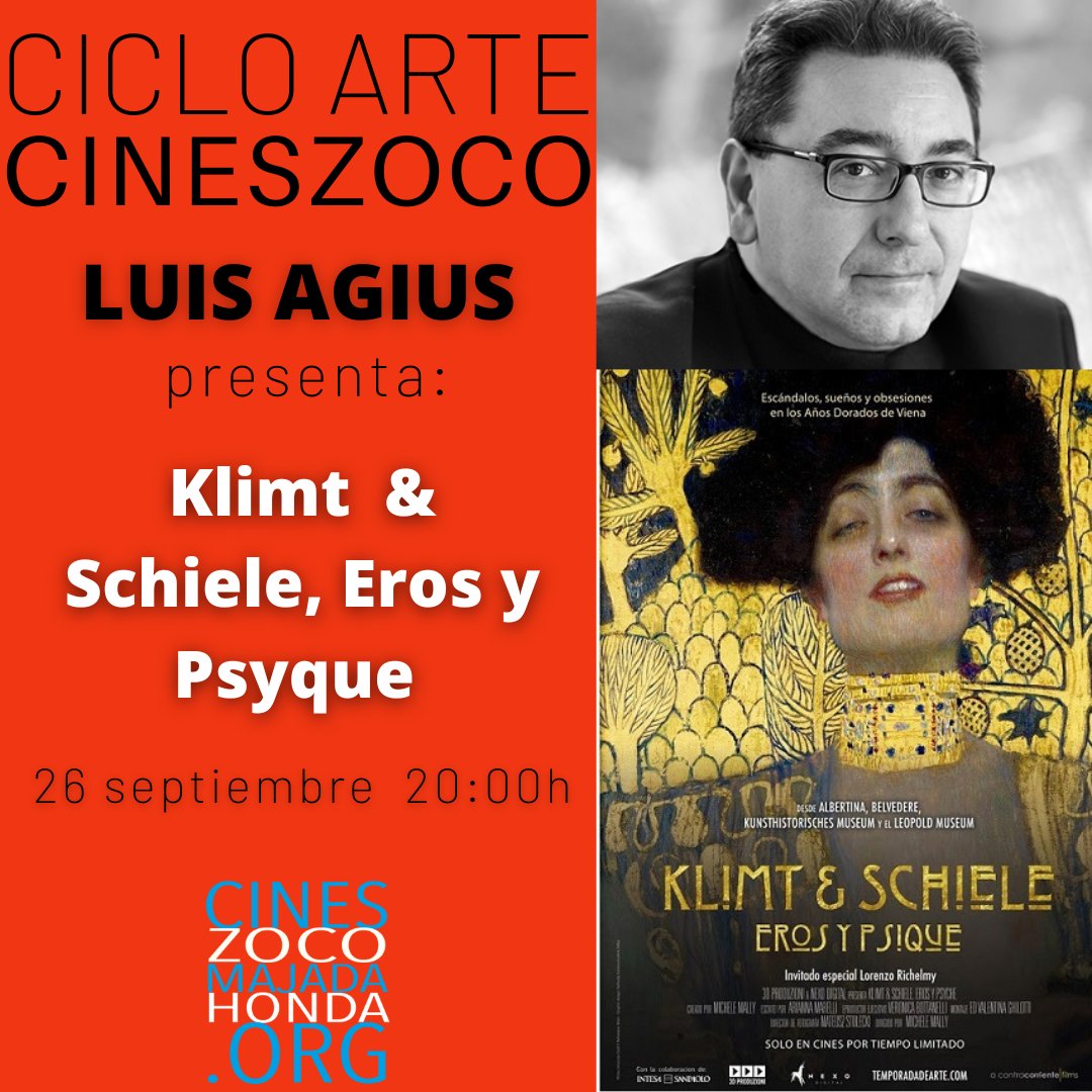 cineszoco's tweet photo. 📍Ciclo Arte #LuisAgius presenta #Klimt&amp;SchieleEroSYPsyque 
Sabrás todo sobre dos enormes artistas europeos finales del XIX
#GustavKlimt y #EgonSchiele

📩 Reserva tus entradas ya👇👇
https://t.co/GiERnV0T7c

#artemajadahonda #ArteNoroesteMadrid
#EstrenosMajadahonda https://t.co/MeM4QhXIxW