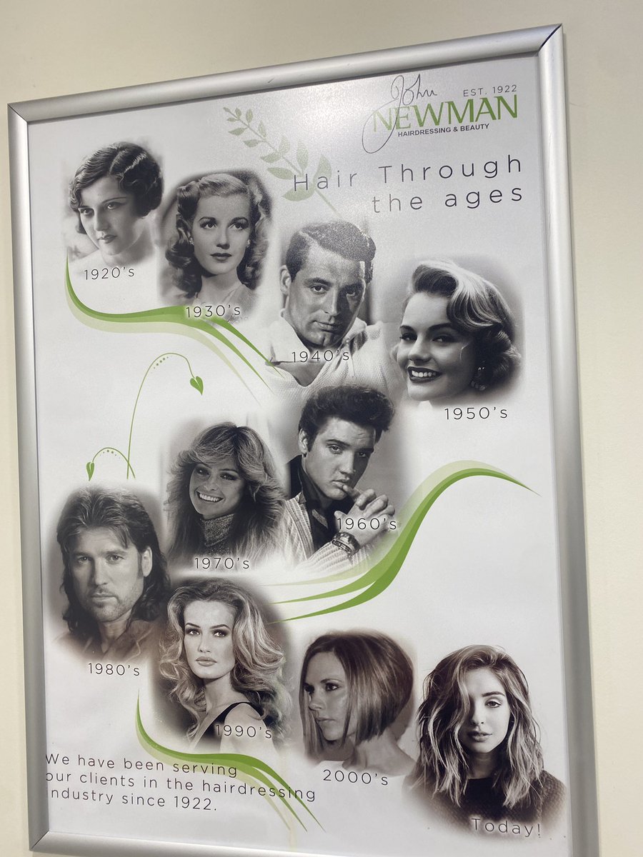 Daisie-Belle is at @JohnNewmanHair in Rothwell this morning! They’re celebrating their 100th year! Did you hear the quiz?! What is your favourite hairstyle from over the years?!