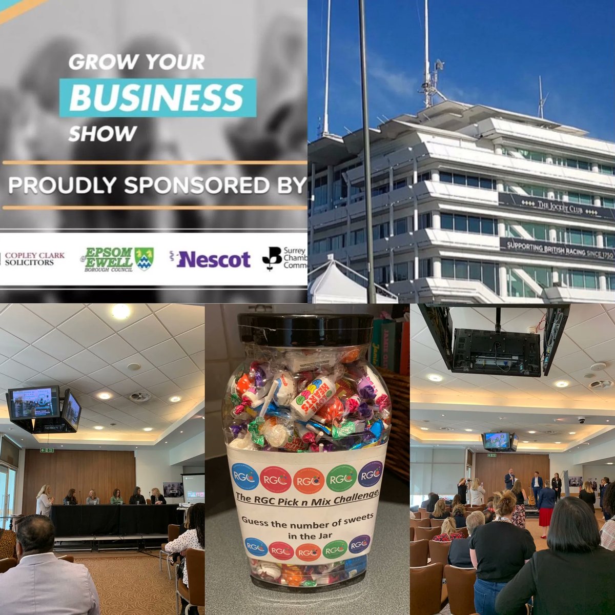 ShareVirtual's tweet photo. My 1st time at the @growyourbusinessshow Epsom Racecourse. I attended some fascinating seminars & a women's power panel that gave me lots to think about. There were fantastic exhibitors - not least the #RHnetworking gang & @RBBCbusiness To top it off I won #RGC draw https://t.co/78TskoChwg