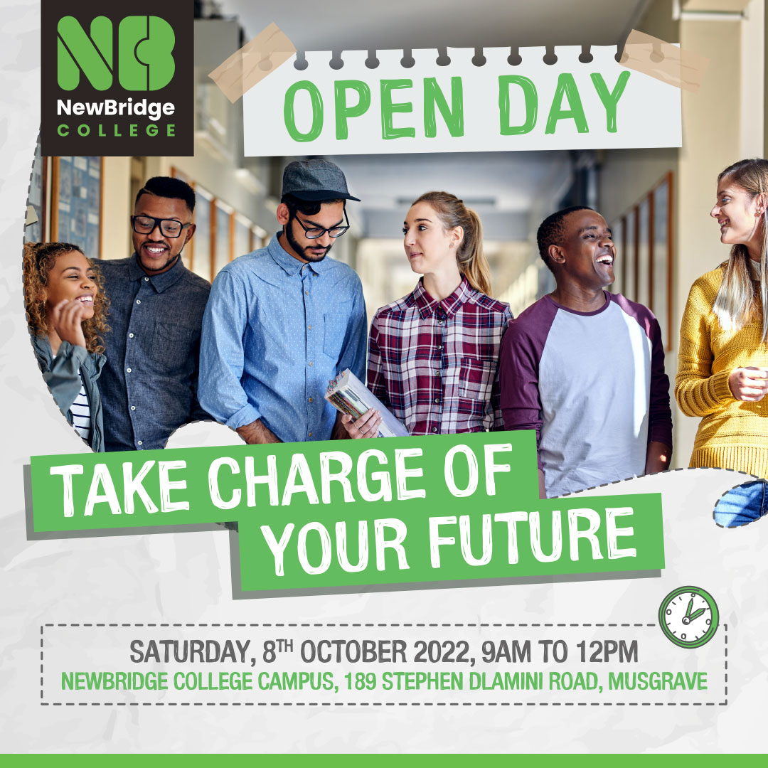 NewBridgeSA's tweet photo. Take charge of your future at our next Open Day on Saturday, 8th October 2022, and discover our modern approach to private tertiary education, designed for the new era😉.
WhatsApp us on 084 760 3455 or click here to book your spot – https://t.co/EK0VNdfxNf https://t.co/TpWBjvkpI7