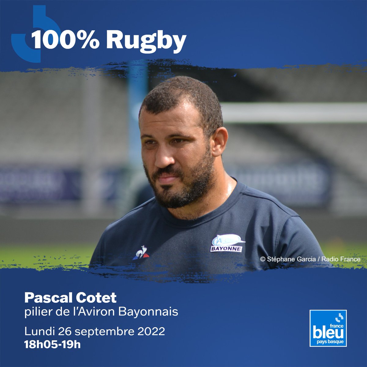 StephaneGrcia's tweet photo. Demandez le programme, 100% Rugby :
🎙️ Invité : Pascal Cotet, l'homme qui a retourné la mêlée de l'UBB
🔴 Retour sur #BOUSC et le 1er bloc de Biarritz
🔵 La victoire de l'Anget Olympique avec Seb Fauqué
🟢 L'@USMouguerre64 au finish
Avec Eric Balhadère et @LaplaceJeanBap1 https://t.co/eoPkeMBcYI
