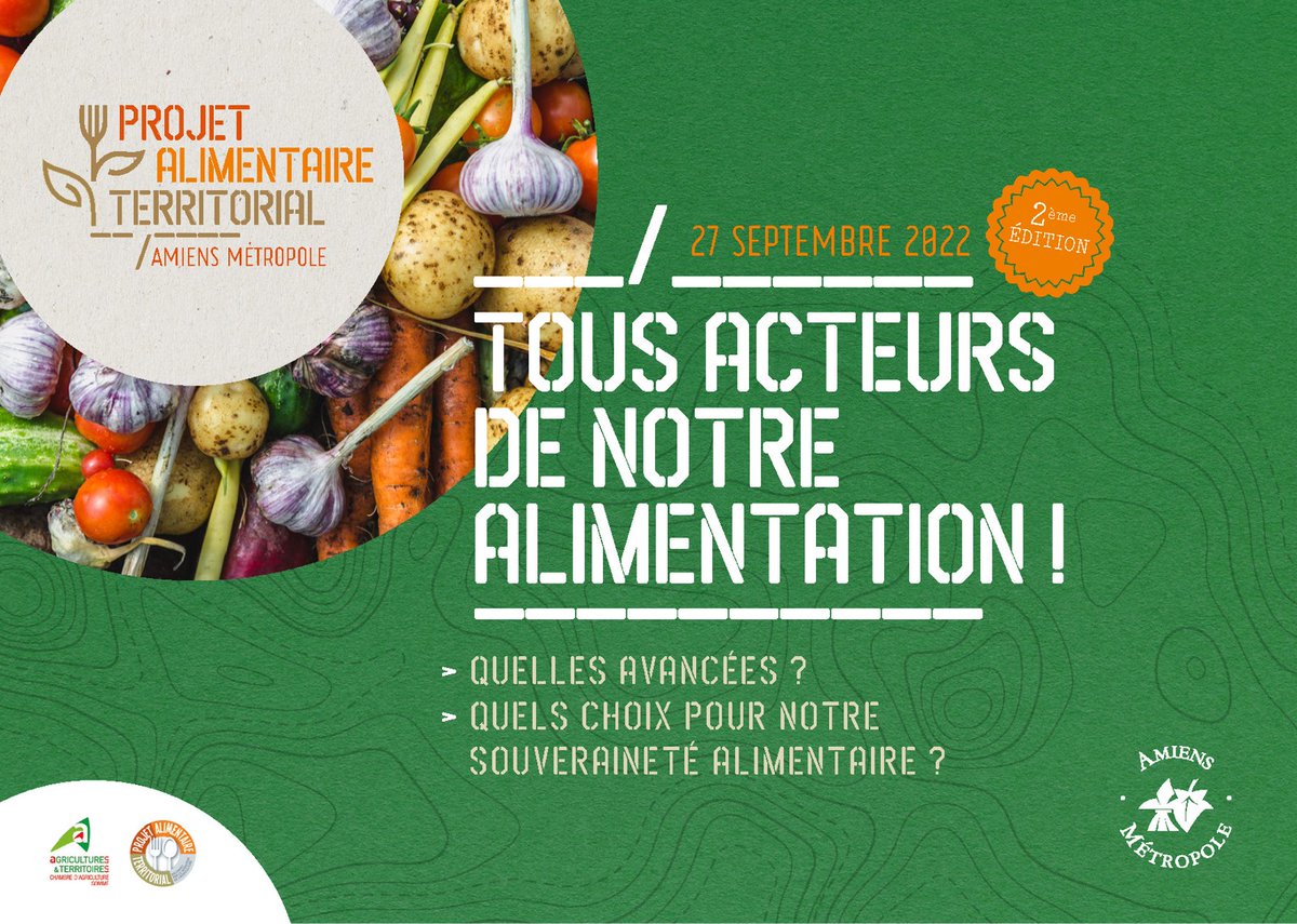 👉Retrouvez-nous demain, le 27 septembre à la 2ème édition du projet alimentaire territorial d'Amiens Métropole pour parler innovations au service de l’agriculture dans les Hauts-de-France : 
Plus d'infos sur: amiens.fr/.../Projet-Ali…...