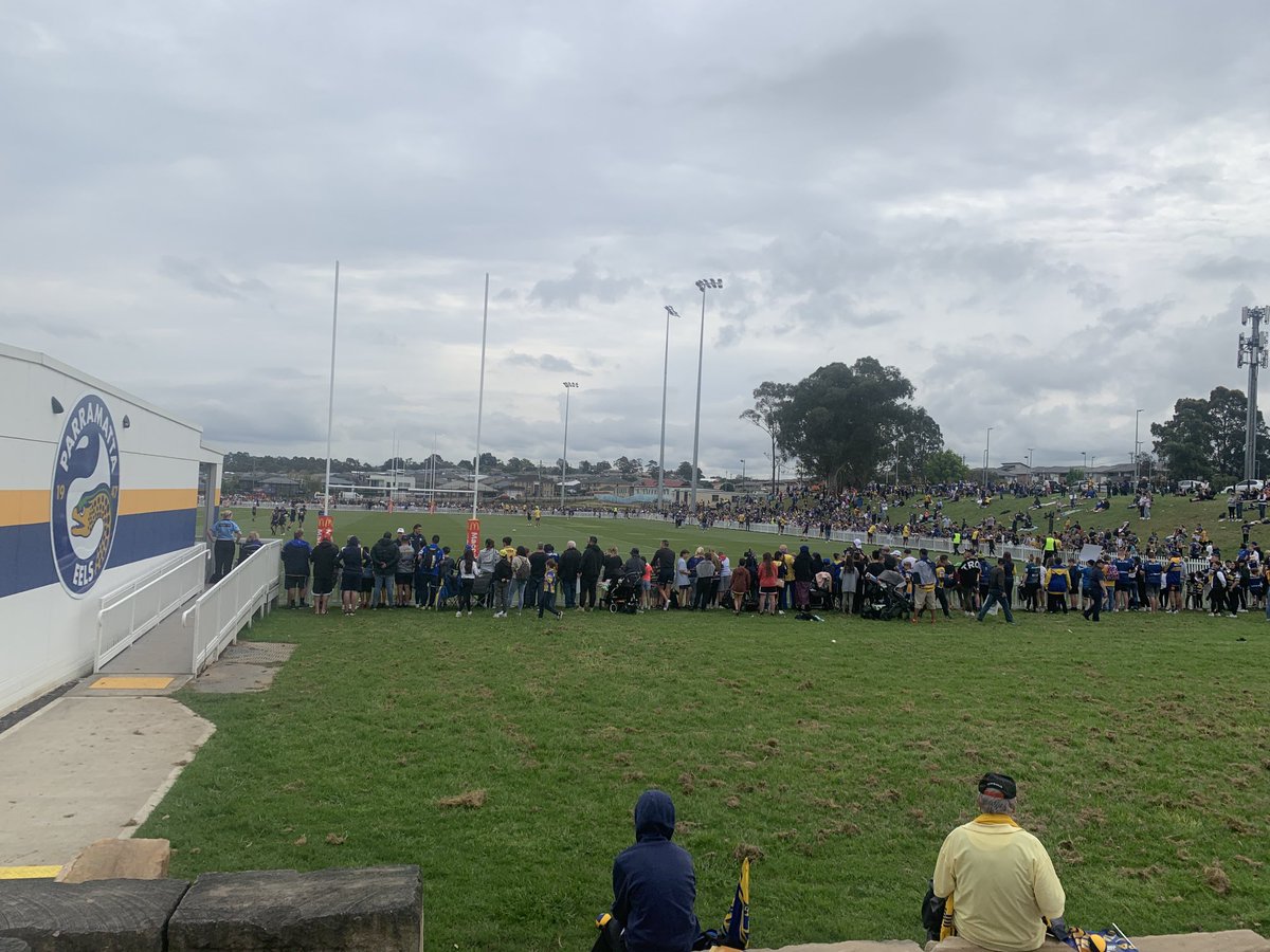 ⁦<a href="/TheParraEels/">Parramatta Eels</a>⁩ fans turn out in force as the #eels prepare to take on ⁦<a href="/PenrithPanthers/">Penrith Panthers 🐾</a>⁩ in Sundays #nrlgf