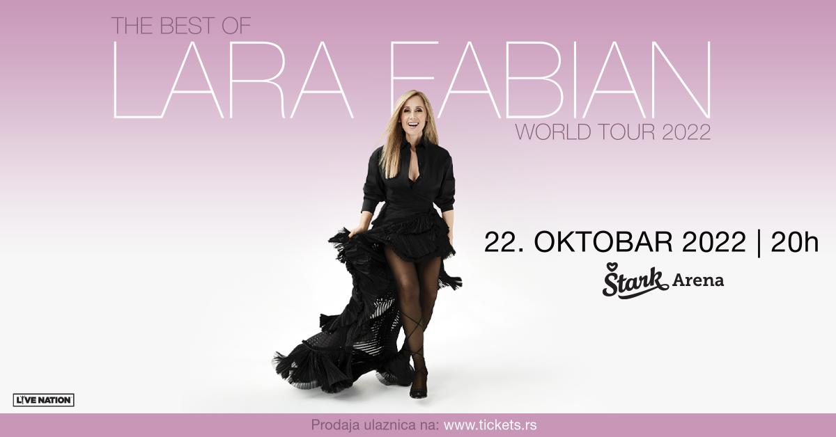 ⭐️Konačno Lara Fabian u Beogradu 22. oktobra 2022. godine u Štark Areni❗️ Ljubiteljima muzike Lare Fabian poručujemo da na vreme obezbede ulaznice za koncert koji će se sigurno dugo pamtiti. Ulaznica za koncert mogu se naći na blagajnama Tickets.rs