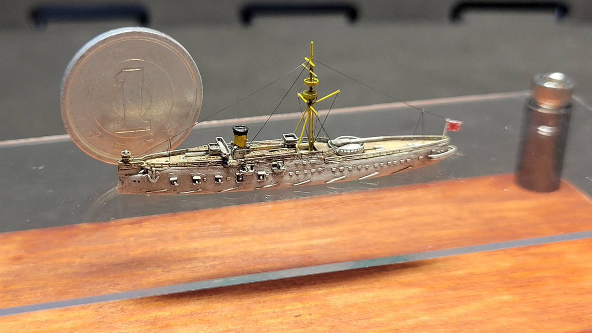 nuwatukakansen's tweet photo. #2000スケモ 
1/2000フルスクラッチ松島完成しました！
明治海軍の船ということでなかなかに苦戦しましたが何とか完成させることが出来ました。 https://t.co/GM1IdX6S9J