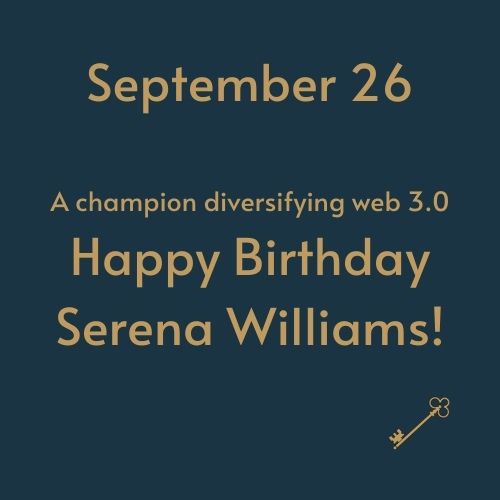 NostraProject's tweet photo. A champion diversifying web 3.0
Happy Birthday Serena Williams!

Be the one to grab the Astral Key for your Birth Date now -> https://t.co/bDX2xLIJvk

#NostraProject #nfts #nftart #nftcommunity #nftcollector #cryptoart #art #ethereum #opensea #nftcollectors #blockchain https://t.co/Vv4C5eL3UN