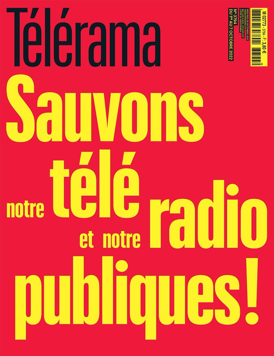 Telerama's tweet photo. En kiosques, ce mercredi ! https://t.co/1ixR4cIeId