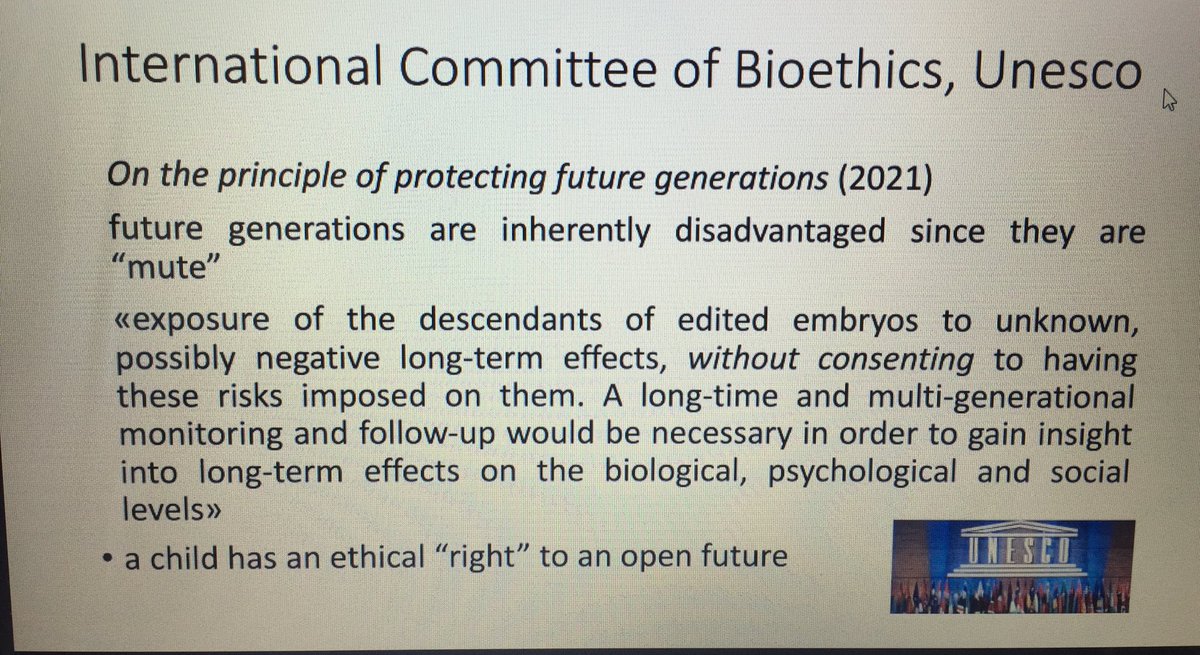 PostigoElena's tweet photo. Listening to Prof Laura Palazzani on “Gene-editing: ethical and legal issues”. Prudence and caution, protecting future generations. #EthicsOfEngineeringLife https://t.co/lVdcYnfZ1J