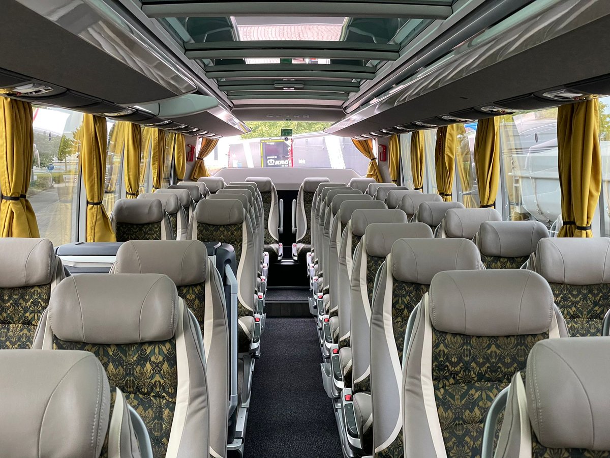 busworld's tweet photo. Meet the new generation Setra TopClass S516 HDH! Together with the ComfortClass it's the first coach in Europe to be equipped with the new Active Drive Assist 2 (ADA 2) and Active Brake Assist 5 (ABA 5) systems.
#Setra #SetraTopClass #mobility #coach @DaimlerTruck https://t.co/YABUSBeG7C
