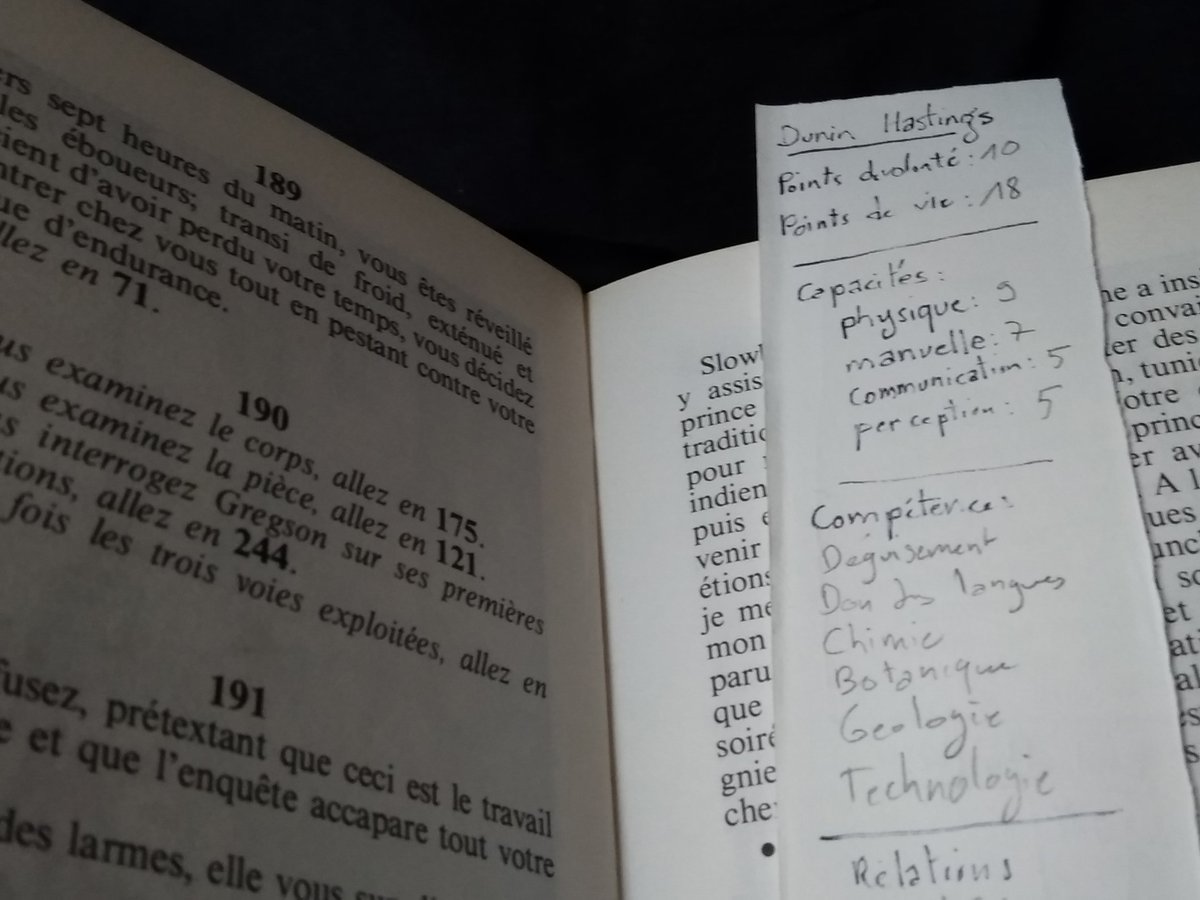 dunindunin's tweet photo. I'm relaunching a choose your own adventure book and as always, as a character sheet, I'm creating a bookmark because it's so useful!
But this time, I thought that if a great graphic designer was motivated, we could make a bookmark generator of this type and that would be cool! https://t.co/MgmDHBw56U