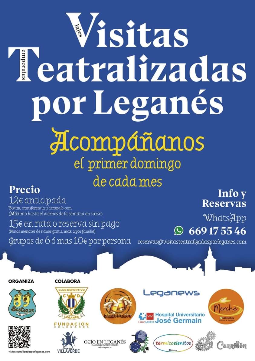 Vteatralizadas's tweet photo. Visitas Teatralizadas por Leganés.

¡¡¡ Ya pueden hacer las reservas de las entradas !!!

¿Como poder hacer las reservas de las entradas?

➡️ 669 17 55 46 
(Lunes a Viernes)
➡️ Email: reservas@visitasteatralizadasleganes@gmail.com
➡️ https://t.co/oJgToNziZ8 https://t.co/MJ27ksFeMQ