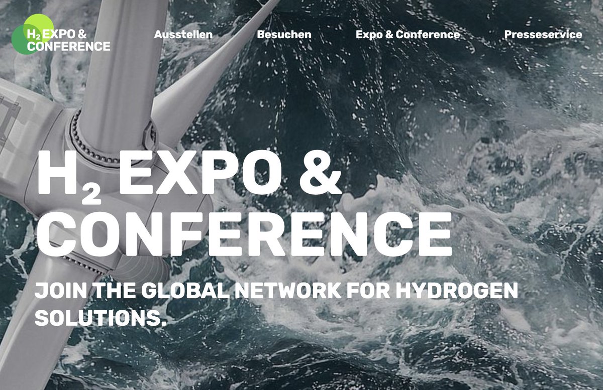 H2_MOBILITY_DE's tweet photo. Die H₂ EXPO &amp; CONFERENCE vom 27. bis 30.09., parallel zur WindEnergy Hamburg.
Alle sprechen über „grünen H2“. Auch bei dieser Messe.
#FortschrittTanken  #Wasserstoff #Hydrogen #H2MOBILITY #MultitalentWasserstoff #onlytwosolutions #Wasserstoffsofa #WDW 

https://t.co/x5eMPJwRCb https://t.co/RqFLiDSLeW