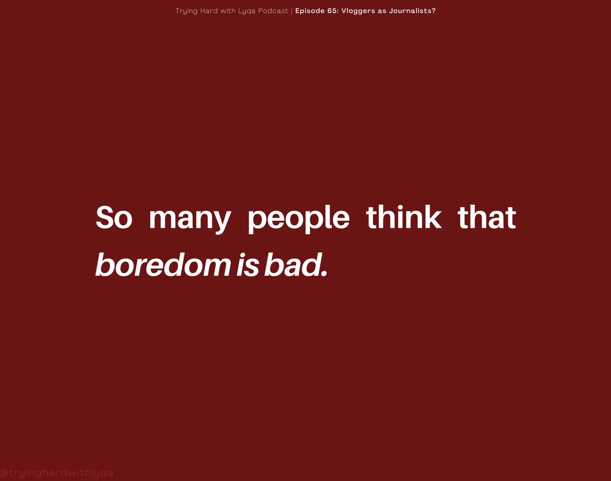 teamlyqa's tweet photo. Here's a conversation about boredom where @lyqamaravilla talks about the essence of it and how to allow yourself to be bored sometimes.

#TryingHardwithLyqa https://t.co/KPLYteuDsm