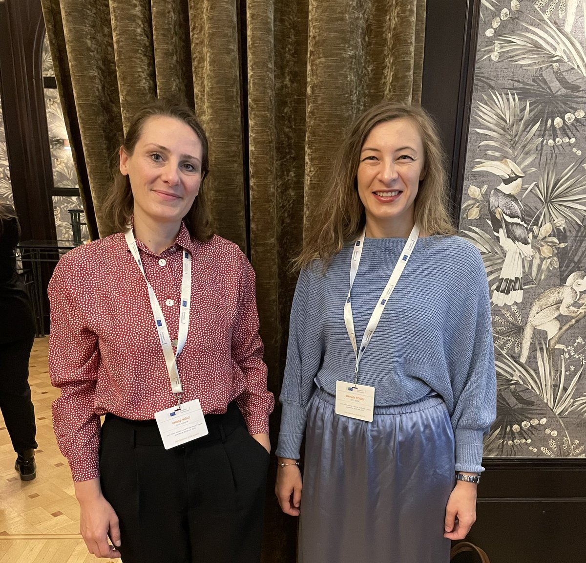 DPisoiu's tweet image. #HOMEUnionActionsEvent2022 @eutex_research #eutex with @_arianewolf from #iCoMMit two great projects working on related areas of disengagement and reintegration