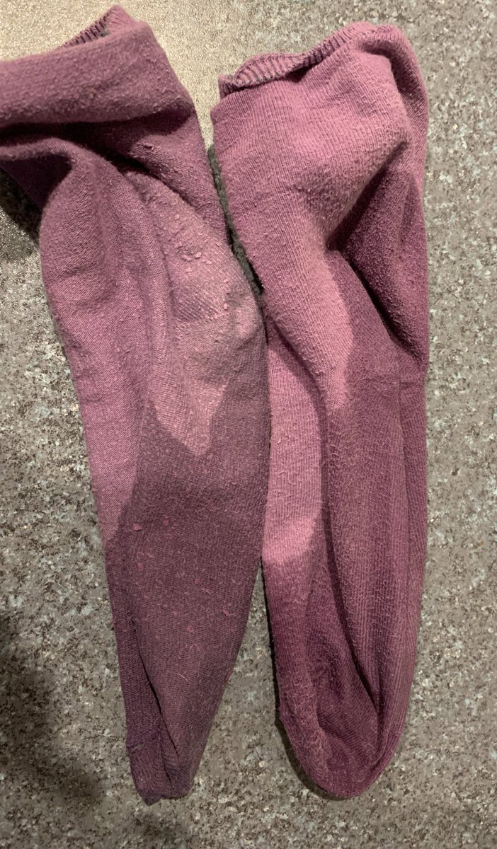 rowlyc1980's tweet photo. @RegattaOutdoors bought a pair of lady edgepoint life women’s walking trainers - ocean navy on 11/09/22 from Decathlon. Wore them this morning in a field whilst walking the dog, the grass was wet &amp; so were my feet (see socks)…..really unhappy. They are meant to be waterproof! https://t.co/OZyoWCJhW8