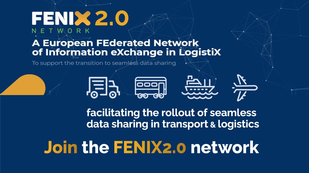 PortExpertise's tweet photo. Join @FENIX_LogistiX #FENIX20 network!
#FENIXNetwork – European FEderated Network of Information eXchange in LogistiX – moves forward as #FENIX20, facilitating rollout of #SeamlessDataSharing in #transport & #logistics.
The FENIX project consortium is now in full preparation ... https://t.co/SVlIl0iM4Z