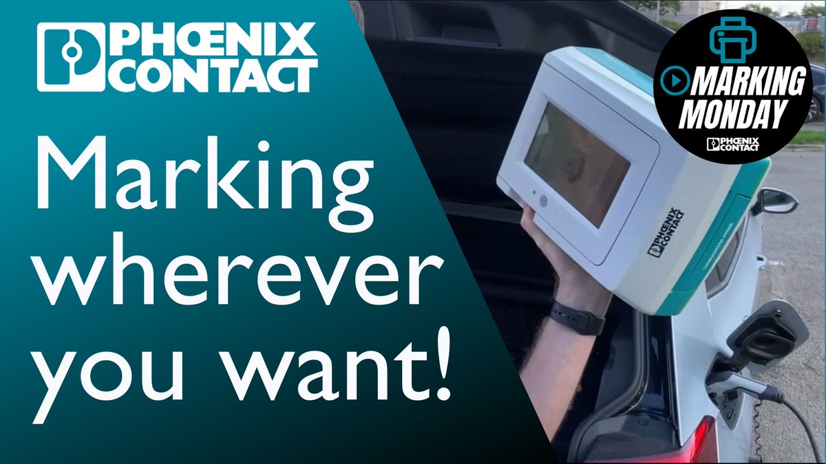 PhoenixContactU's tweet photo. #MarkingMonday- Take the headache out of printing labels on-site and treat yourself to a Thermomark Prime! Andy explains more >> https://t.co/Xc0eYi1FXl #markingthenation #thinkmarkingthinkphoenix #industriallabels #industrialmarking https://t.co/qAIbiISZTl