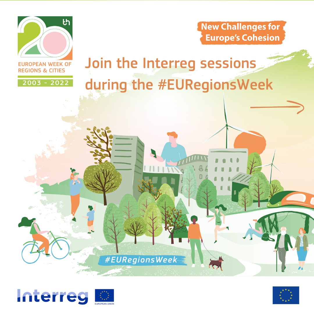 RegioInterreg's tweet photo. ๐ The #EURegionsWeek kicked off this Monday!
And you know what ? ๐ There is still time to join our sessions dedicated to #EUCooperation!
๐ก Browse the #InterregCommunity sessions and register in just a few clicks via Swapcard!
โน https://t.co/UQF6wCLl44