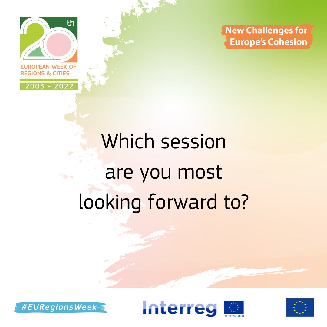 RegioInterreg's tweet photo. ๐ The #EURegionsWeek kicked off this Monday!
And you know what ? ๐ There is still time to join our sessions dedicated to #EUCooperation!
๐ก Browse the #InterregCommunity sessions and register in just a few clicks via Swapcard!
โน https://t.co/UQF6wCLl44