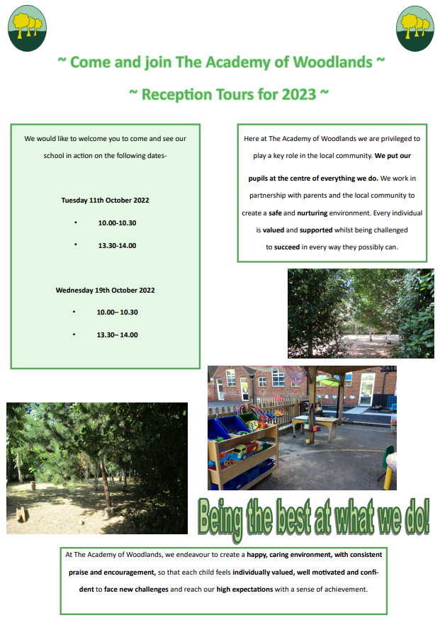 Woodlands_aca's tweet photo. Tour dates for seeing our school in action! @RivermeadCEO @WaldersladeP @MarlboroughCent @HSWprimary @RivermeadSchool https://t.co/1hhkWr8E2q