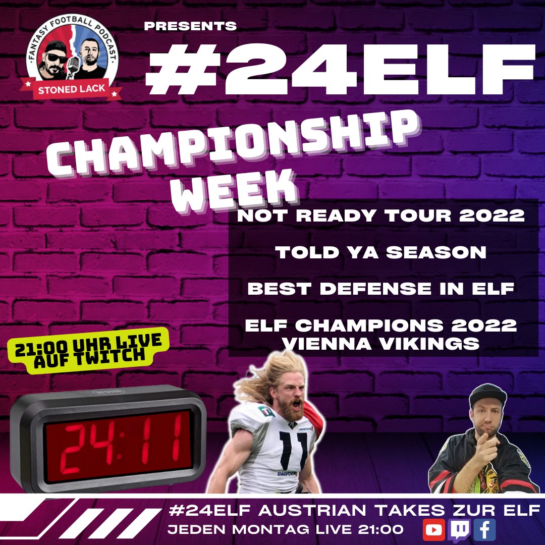 StonedLack's tweet photo. Die #ELF Saison ist vorbei und sie endete wie vorhergesehen!
Die @viennavikings sind Champion. Wie? Was? Warum? und vieles mehr heute ab 21:00 in #24ELF
https://t.co/yE2ZOVoIhq
#elf2022 #ELFCG2022 #ranELF #puls24 https://t.co/c2SpxBF8KO