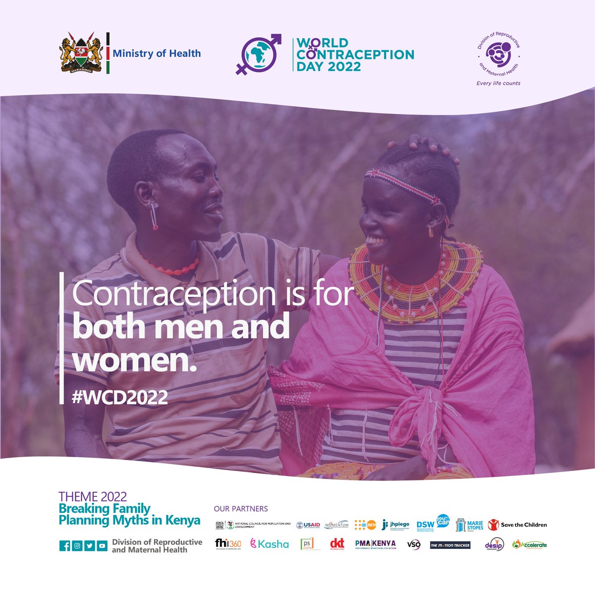 Breaking Family Planning Myths In Kenya. Contraception has no gender! @PSKenya_ @UNFPAKen @MOH_Kenya @DSWKenya #WCDKe2022 #Tujulishane