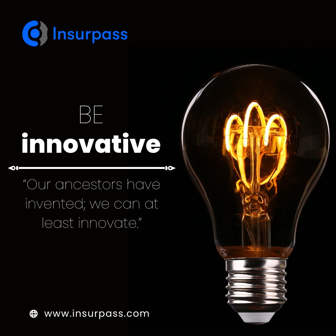 insurpass's tweet photo. This week, be innovative. 
#monday #happynewweek #mondaymotivation #insurtech https://t.co/XXDrKwDvNN