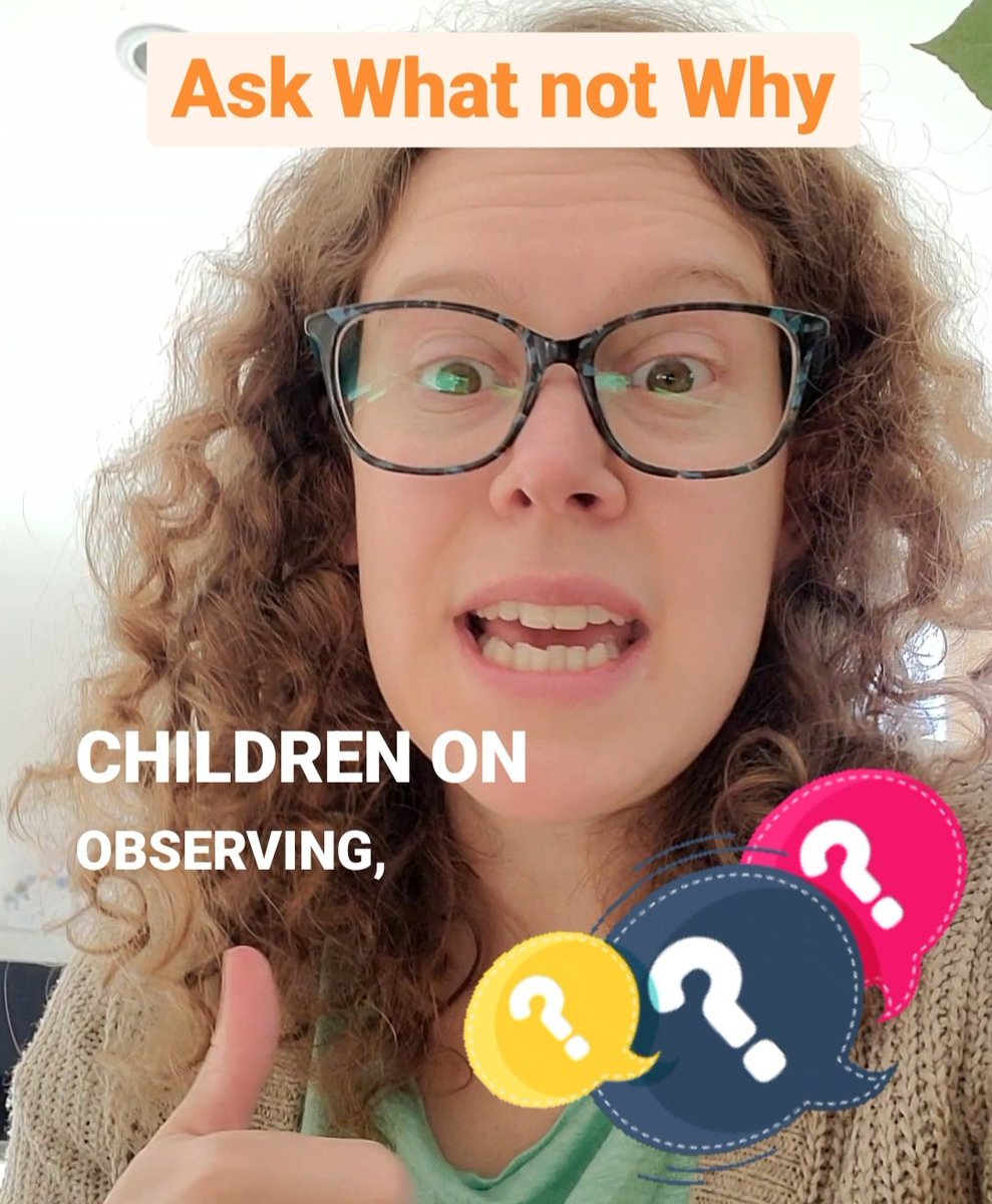 STEMExplorersHQ's tweet photo. Focus on asking What not Why questions...

Why means they have to give an answer...

What focuses their attention to what's happening, making observations and describing what they are doing.

It starts a conversation and allows you to explore and wonder together. 

#edutwitter https://t.co/HK14UfxpHj