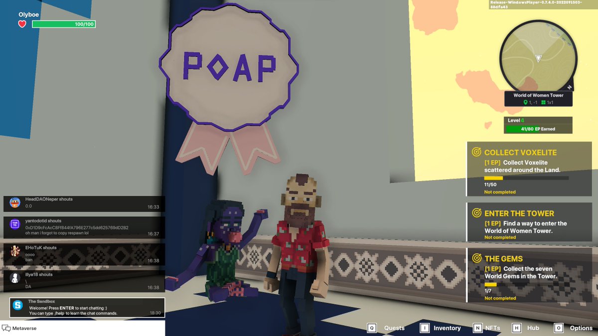 Junot_Reacher's tweet photo. @TheSandboxGame @worldofwomennft I just participated in the #SandboxAlphaS3Giveaway for a chance to win 500 SAND! Found the hidden room in World of Women Tower, check out my screenshot below!
👇

 hi! https://t.co/EoHtmlhvlL