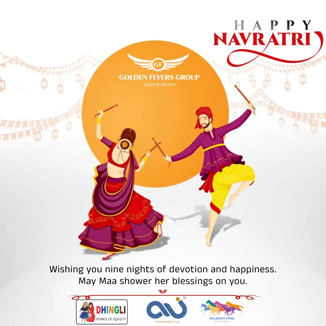 Wishing you nine nights of Devotion and happiness. Happy Navratri!!#happynavratri #navratri2022 #navratri #NavratriFestival2022 #enjoyment #festival #festival2022 #festivalvibes #festivalseason #goldenflyers #goldenflyersgroup #au #dhingli #colourbasket #india #accessories4you