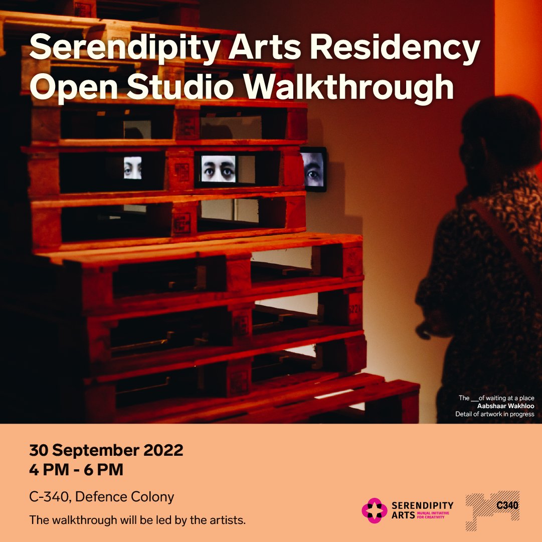 Join us for a curated walk with the artists of Serendipity Arts Residency on 30th September between 4pm-6pm at C-340 Defence Colony.

#serendipityartsresidency #openstudio #walkthrough #artexplained #arts4all