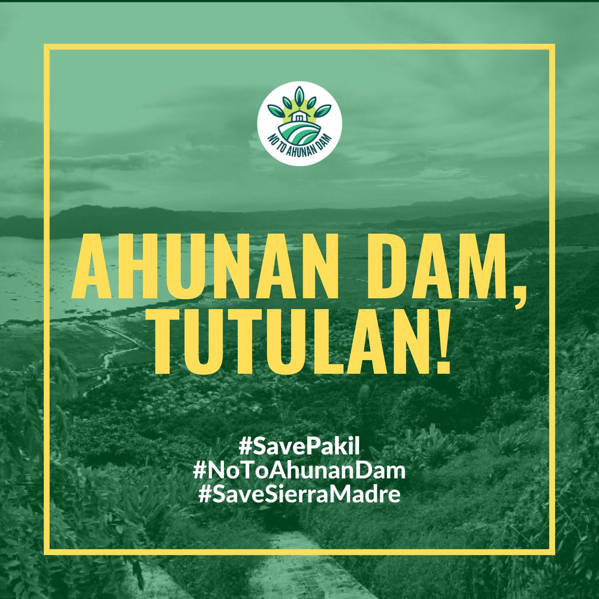 Ako si Josh, mula sa @SCMPLaguna ay irine-rehistro ang pagtutol sa pagtayo ng Ahunan Dam sa bayan ng Pakil. 

Sa paggunita ng Save Sierra Madre Day, tutulan natin ang mga proyekto na sisira sa ating kalikasan!

#SavePAKIL
#NoToAhunanDam
#SaveSierraMadreDay