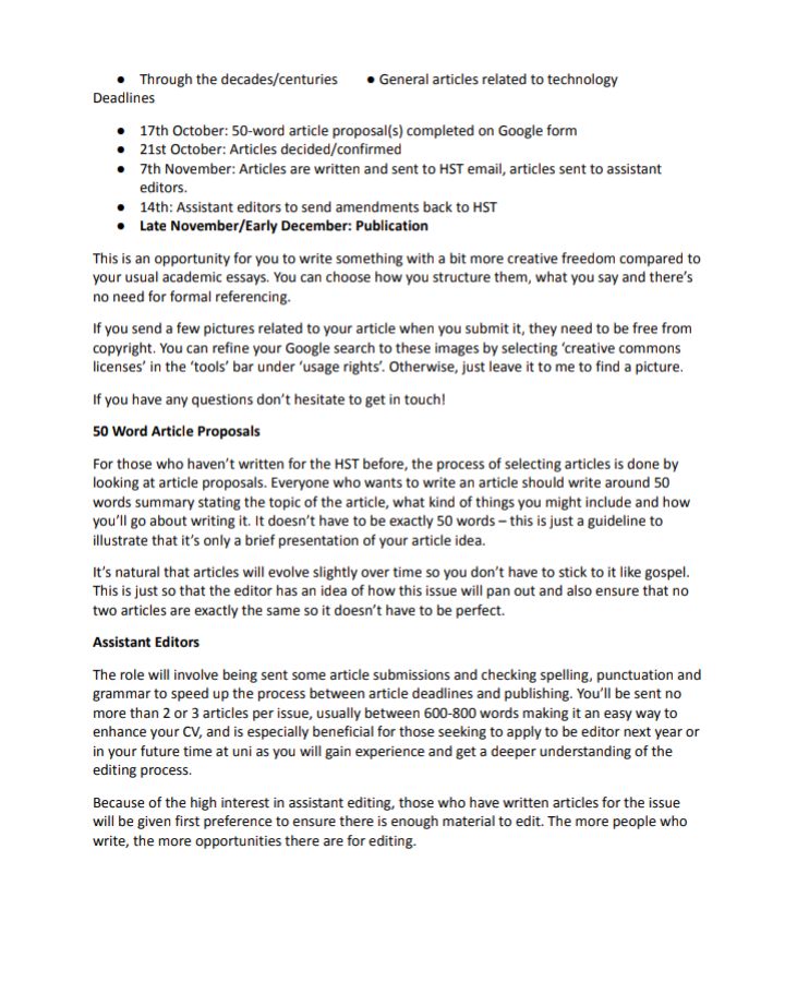 LeedsHST's tweet photo. We are now accepting proposals for this first 2022/23 issue! The theme is: 'Innovations and Innovators Throughout History' (please forgive the misspelling on the brief). Proposals should be submitted on the link below by 6pm on 17th October.
https://t.co/H9FYPDHns5 https://t.co/tzHHPfWQXg
