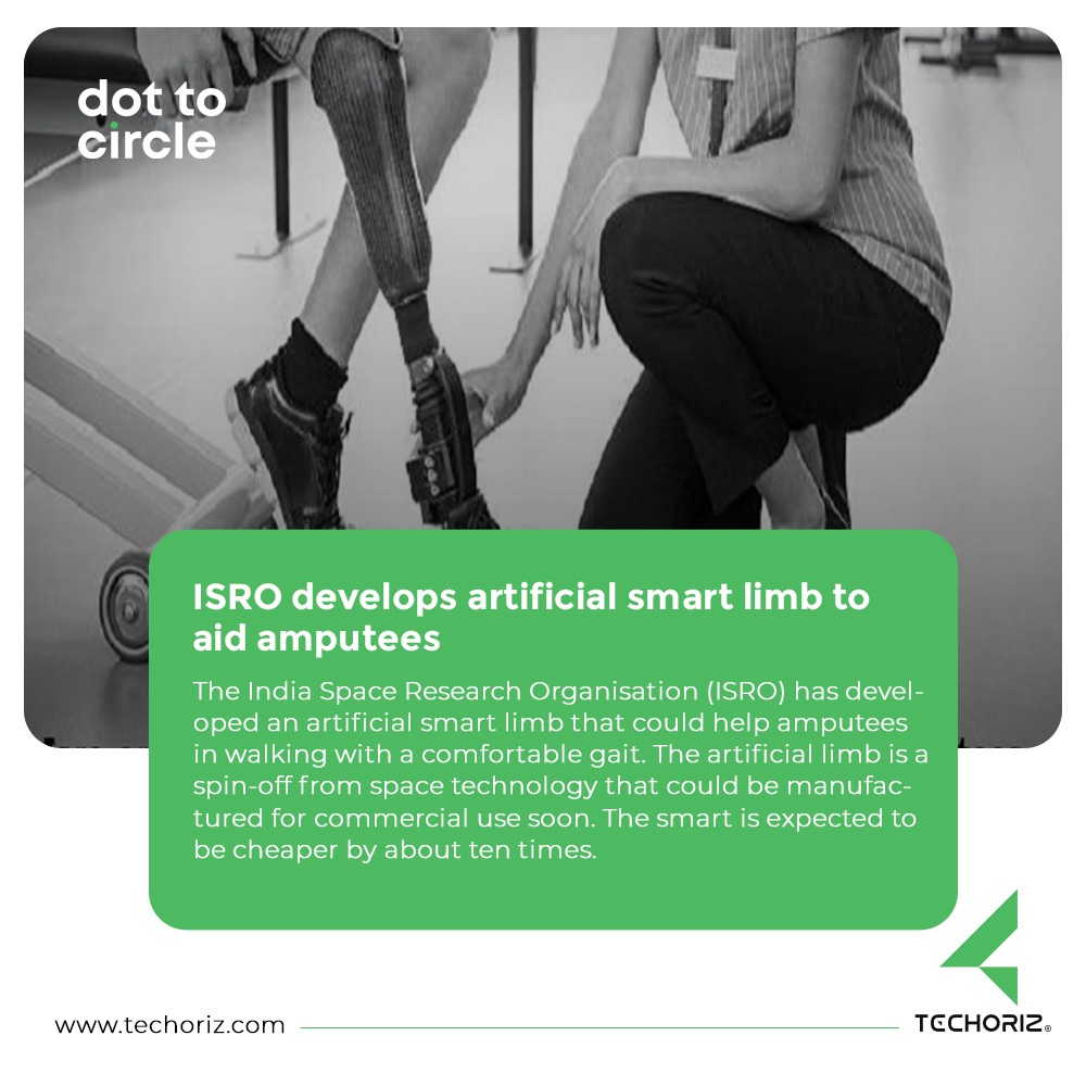 DottoCircle1's tweet photo. The India Space Research Organisation (ISRO) has developed an artificial smart limb that could help amputees in walking with a comfortable gait. The artificial limb is a spin-off from space technology that could be manufactured for commercial use soon. https://t.co/BYtZMXIH6x