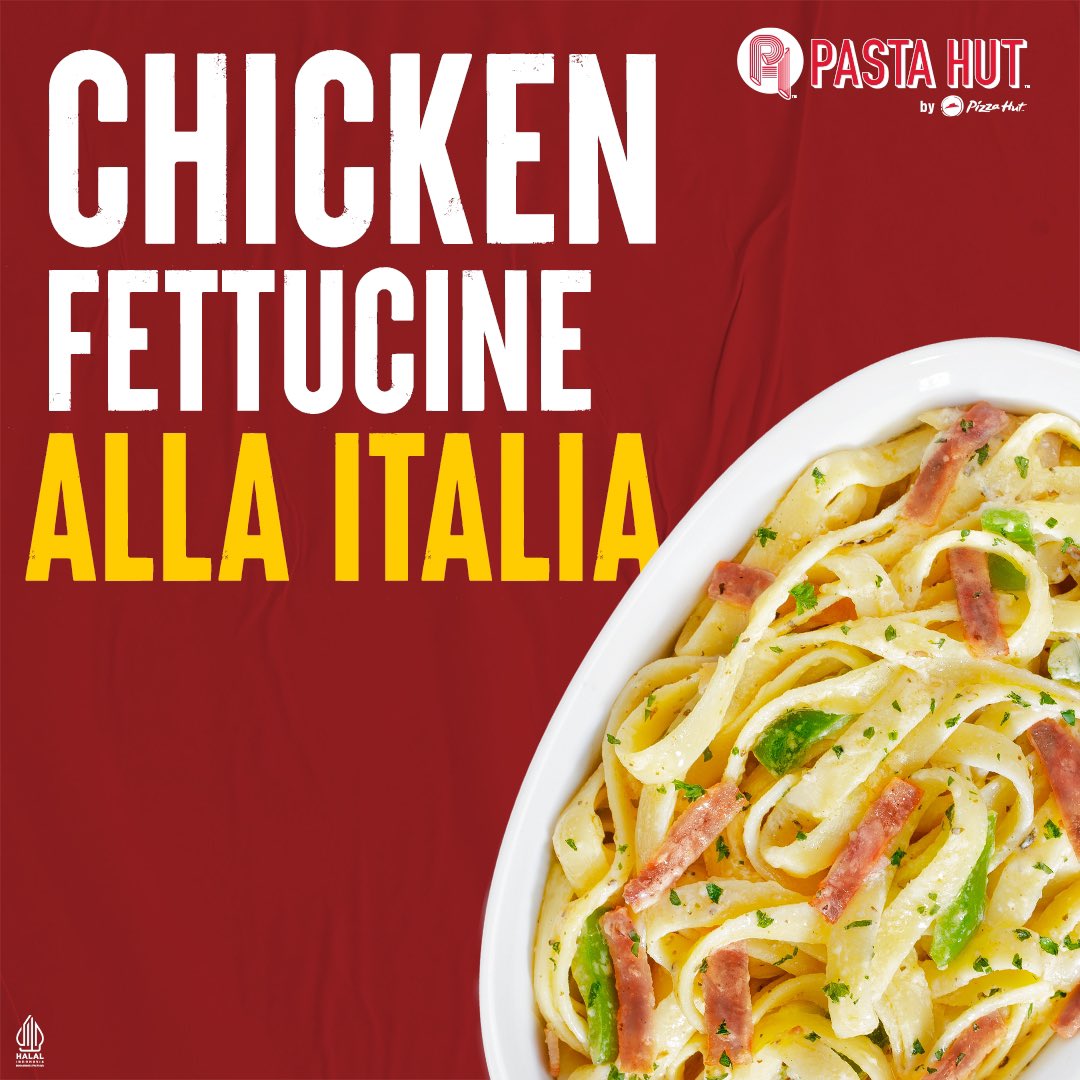 Pastahutid's tweet photo. Masih bingung malam ini mau makan apa? Pesan Chicken Fettuccine Alla Italia ajaa 😆

Langsung pesan di GoFood dan GrabFood. Pesan sekarang ya!

#PastaHut #PastaHutIndonesia #PastaHutbyPizzaHut #PastaPizzaHut #ChickenFettucine #AllaItalia https://t.co/frgwwyEV1F