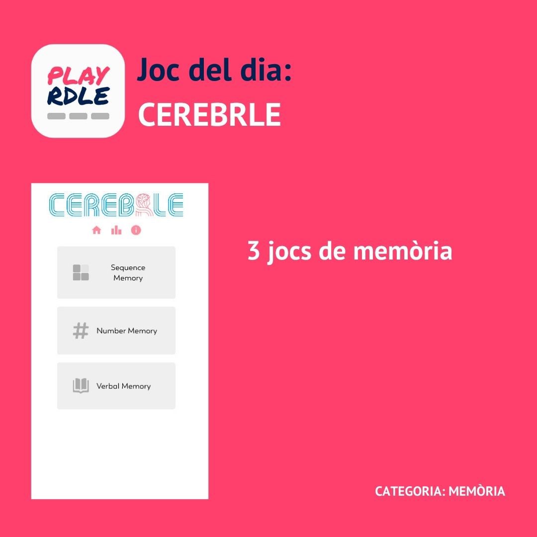 Per arrencar la setmana us proposem el #cerebrle. Un joc de memòria que en realitat en són 3! Del creador del #flagle #angle i #wikilinks! En @doodlesci 👏 Els teniu tots al <a href="/playrdle/">Playrdle</a>. Juguem? #playrdle #letsplayrdle #games #braingames #wordle #funnygames #memory