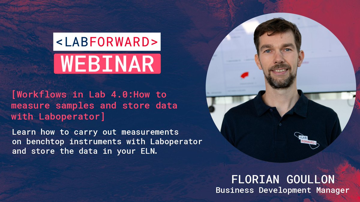 labforward's tweet image. Improve daily workflows with @Laboperator, our #LabExecutionSystem,
In our upcoming #webinar, we will show you how to carry out measurements on benchtop instruments within the lab and store the data in your #ELN with Laboperator.
bit.ly/3LKEKdZ
#ScienceTwitter