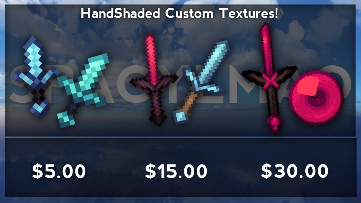 Who ever get this in the next 24hours will get an amazing surprise almost the worth of the pack you will get! Dm me rn (SpacyLmao#5903) or leave a comment below

#Minecraft #pixelart #minecraftpvp