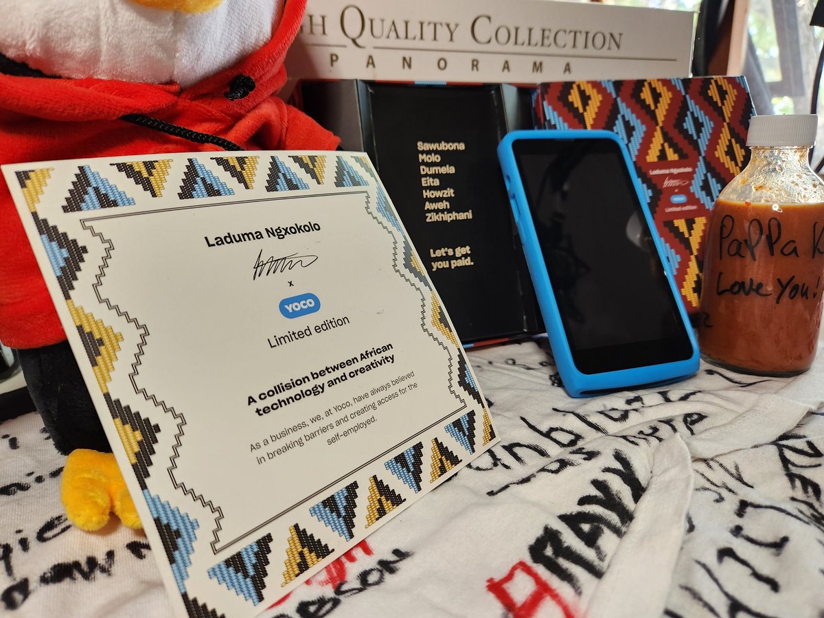 DaddyCOolZA's tweet photo. I cannot say thank you enough to the amazing @BroadleySpoken and @Yoco_ZA for hooking us up with the incredible Yoco Khumo

Me, @Bumfluffski and @KaizoPengu would've been absolute lost without it

If you're ever looking to take payments at events, Yoco is the way to #GetYouPaid https://t.co/6TlWDs9wFy