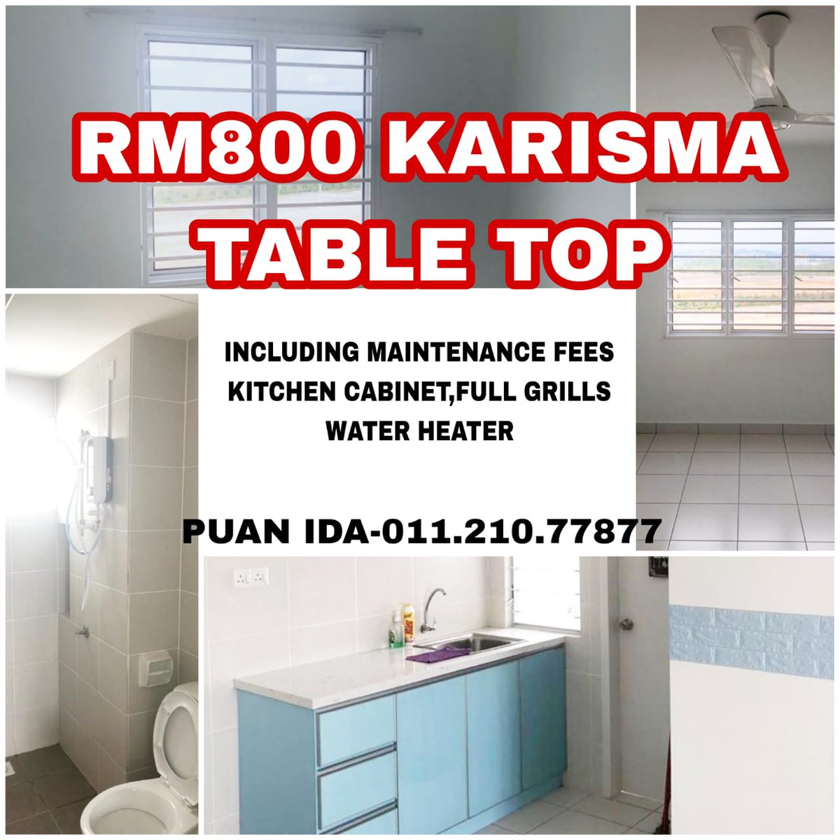 IdaHartanah's tweet photo. KARISMA ECO MAJESTIC
RM800 with cabinet&amp;water heater

‼️OCTOBER INTAKE‼️
Including maintenance fees
3 rooms 2 bathrooms
800 sqft
Water heater
Fully grills
Deposit non negotiable
2 carparks

Puan Ida 
https://t.co/uLmILxBV8o

011.210.77877 https://t.co/fdDrAgoOsT